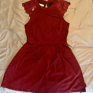 Wine-red dress